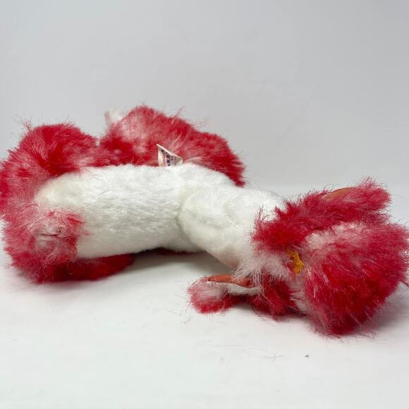 Vintage Superior Toy &‎ Novelty Red & White Poodle Stuffed Foam Pellet Plush 15" - Picture 5 of 8